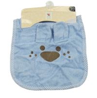 Nové - modrý froté bryndák s čumákem 