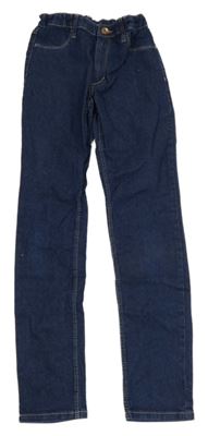 Tmavomodré skinny rifle 