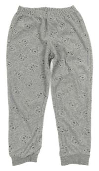 Šedé sametové pyžamové kalhoty s medvědy 