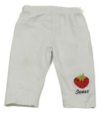 Bílé legíny s jahodou 