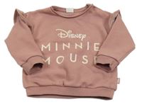Starorůžová mikina s nápisem a volánky Disney