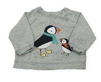 Šedá mikina s ptáčky John Lewis