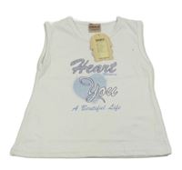 Nové - bílý top s nápisem 