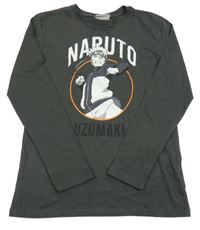 Antracitové triko s potiskem 