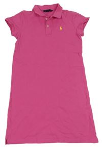 Růžové šaty s límečkem Ralph Lauren