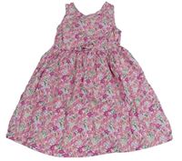 Bílo-růžové květované šaty H&M