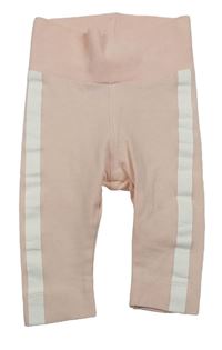 Růžovo-bílé legíny s pruhy H&M