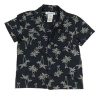 Antracitová mikina s palmami Tommy Bahama