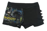 Černé nohavičkové chlapecké plavky s Batmanem a ostny 