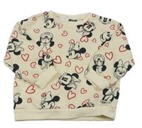 Smetanová mikina s Minnie a srdíčky LC Waikiki