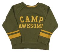 Khaki mikina s nápisem Mothercare