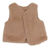 Starorůžová kožešinová podšitá vesta George