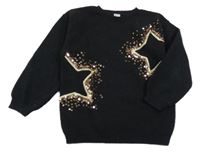 Černý svetr s hvězdami Tu