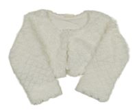 Bílé kožešinové podšité bolerko 