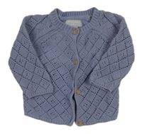 Lila perforovaný propínací svetr Primark