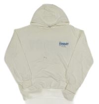 Bílo-modrá mikina s nápisy a kapucí Primark