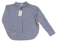 Nové - Tmavomodro-bílá pruhovaná halenka Reiss