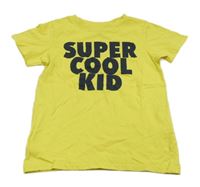 Žluté tričko s nápisem Dopodopo