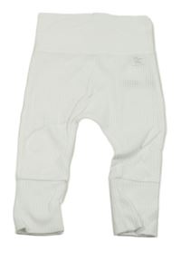 Bílé žebrované tepláky Nutmeg