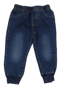 Tmavomodré teplákové cuff rifle 