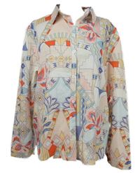 Dámská světlerůžová vzorovaná halenka 