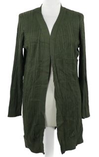 Dámský khaki žebrovaný svetrový cardigán Primark 