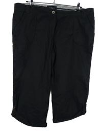 Dámské černé plátěné capri kalhoty F&F