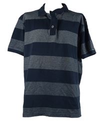 Pánské tmavomodré pruhované polo tričko C&A vel. 3XL