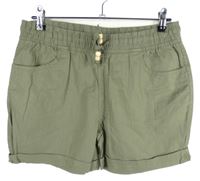 Dámské khaki plátěné kraťasy Tessentials 