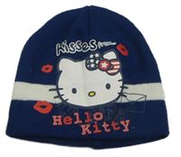Tmavomodrá čepice s Hello Kitty Sanrio