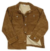 Hnědá manšestrová zateplená bunda River Island
