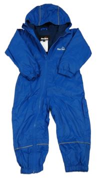 Modrá šusťáková zateplená funkční kombinéza s logem a kapucí Peter Storm