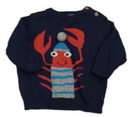 Tmavomodrý svetr s rakem M&S