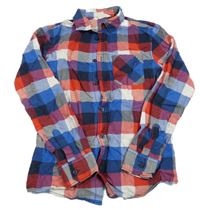 Červeno-modro-bílá kostkovaná halenka H&M