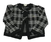 ČErno-bílá kostkovaná propínací mikina River Island