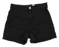 Černé elastické riflové kraťasy Denim Co.