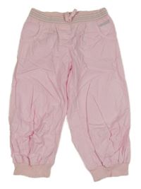 Světlerůžové plátěné capri kalhoty s úpletovým pasem LC Waikiki