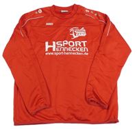 Červená sportovní mikina s nápisy Jako