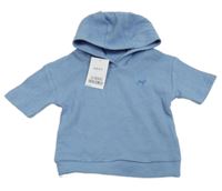 Nové - Modrá 3D vzorovaná mikina s kapucí Next