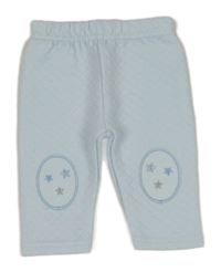 Světlemodré prošívané tepláky s hvězdami 