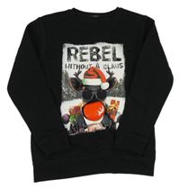 Černá mikina se sobem zn. George