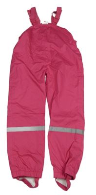 Růžové šusťákové podšité laclové kalhoty Topolino