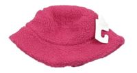 Nové- Neonově růžový huňatý klobouk Dunnes vel.98-116