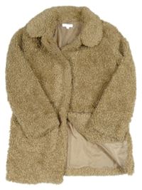 Béžový huňatý podšitý kabát Bluezoo