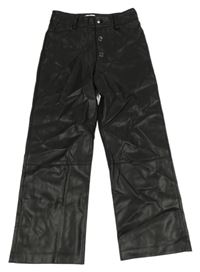 Černé koženkové kalhoty ZARA