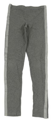 Šedé legíny s pruhem 