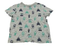 Šedé tričko s příšerkami C&A