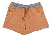 Korálové teplákové kraťasy s šedým pasem Alive