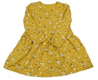 Žluté květované teplákové šaty George