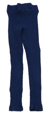 Tmavomodré žebrované legíny Matalan